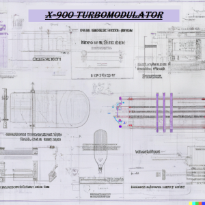 DALL·E 2023-03-03 09.52.43 - create a hyperrealistic schematic blueprint  for a patent invention that uses energy of very complex energy device